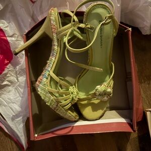 Chico's Women's Green Strappy Heels